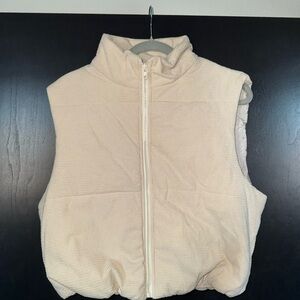 Women's Cream Puffer Vest